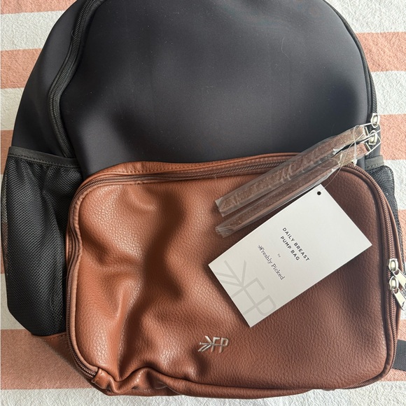 Freshly Picked Handbags - Freshly Picked Black and Brown Daily Breast pump bag/diaper bag